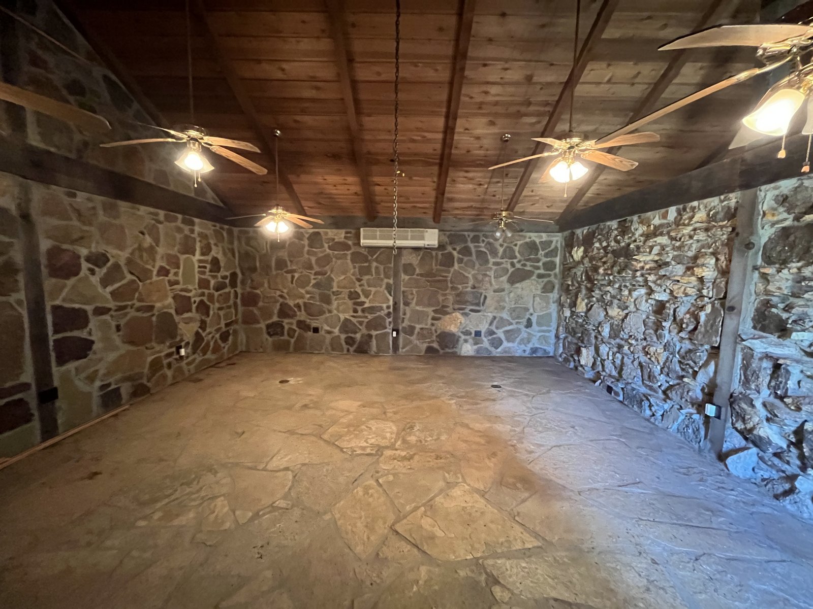 Stone interior of the Carriage Home