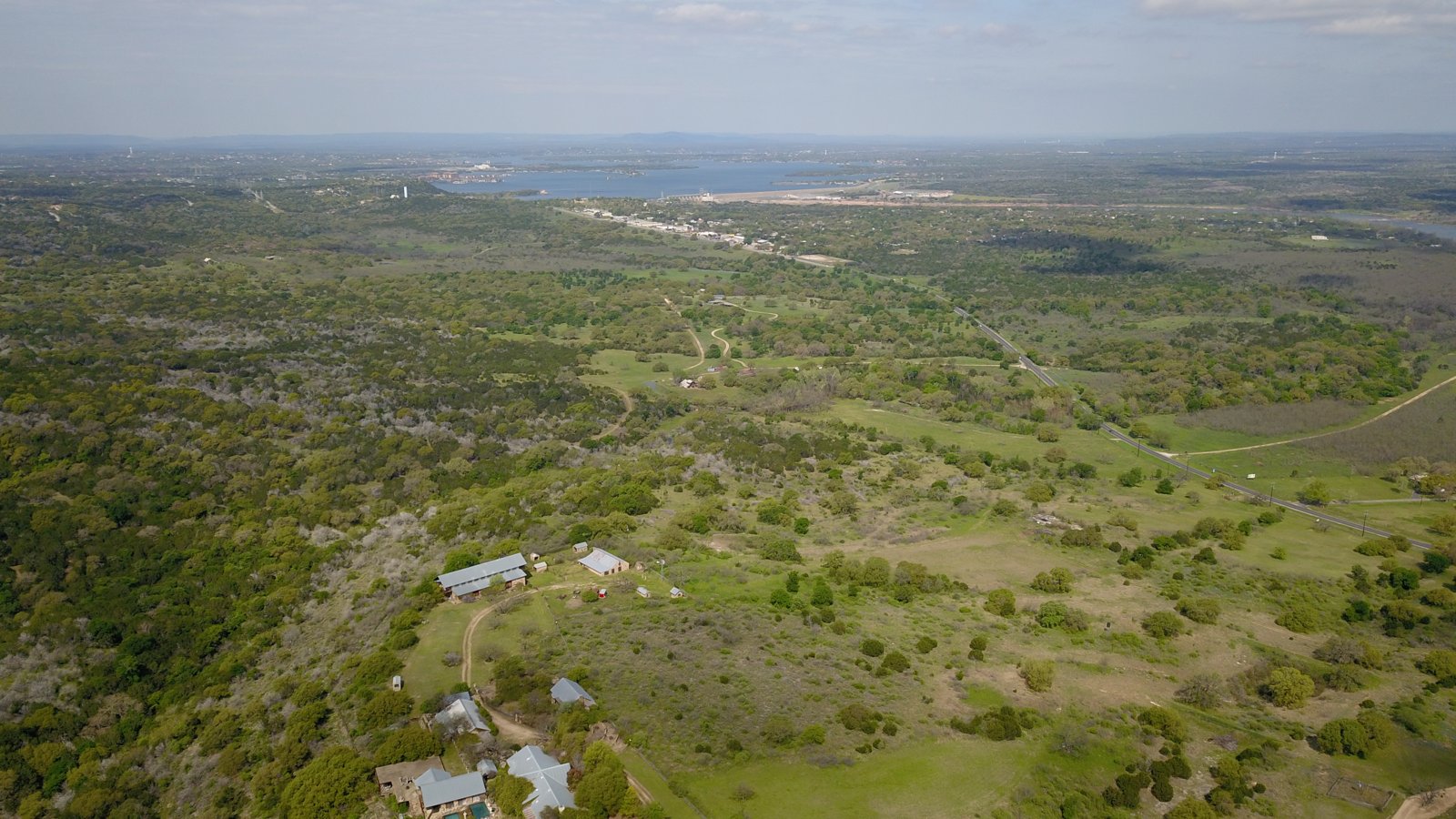 Drone view over the ranch