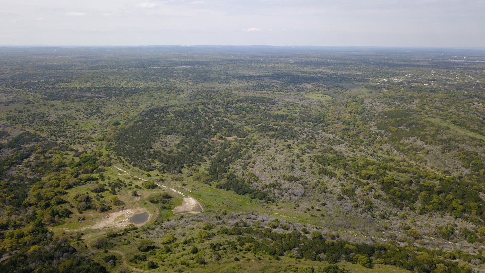 Drone view of the back 67 acres