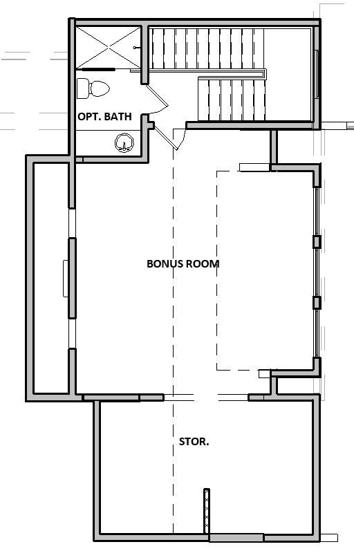 Modern Cottage optional upstairs plan