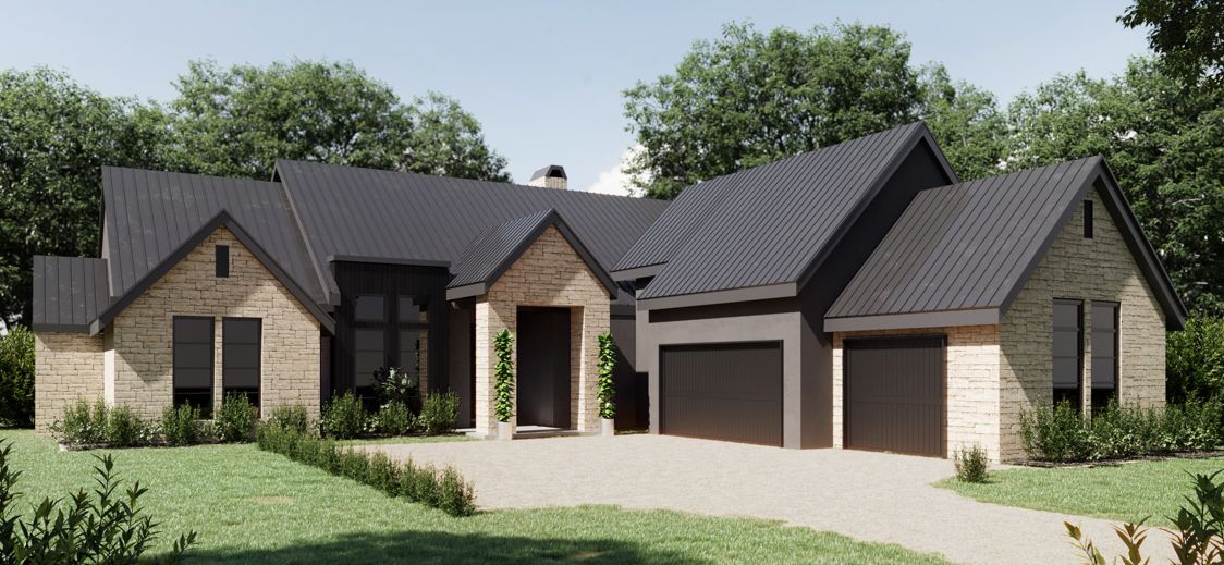 Modern Traditional exterior rendering