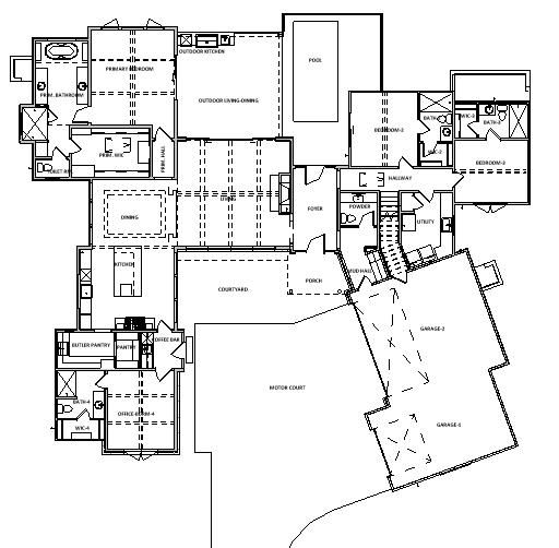 Modern Traditional main floor plan