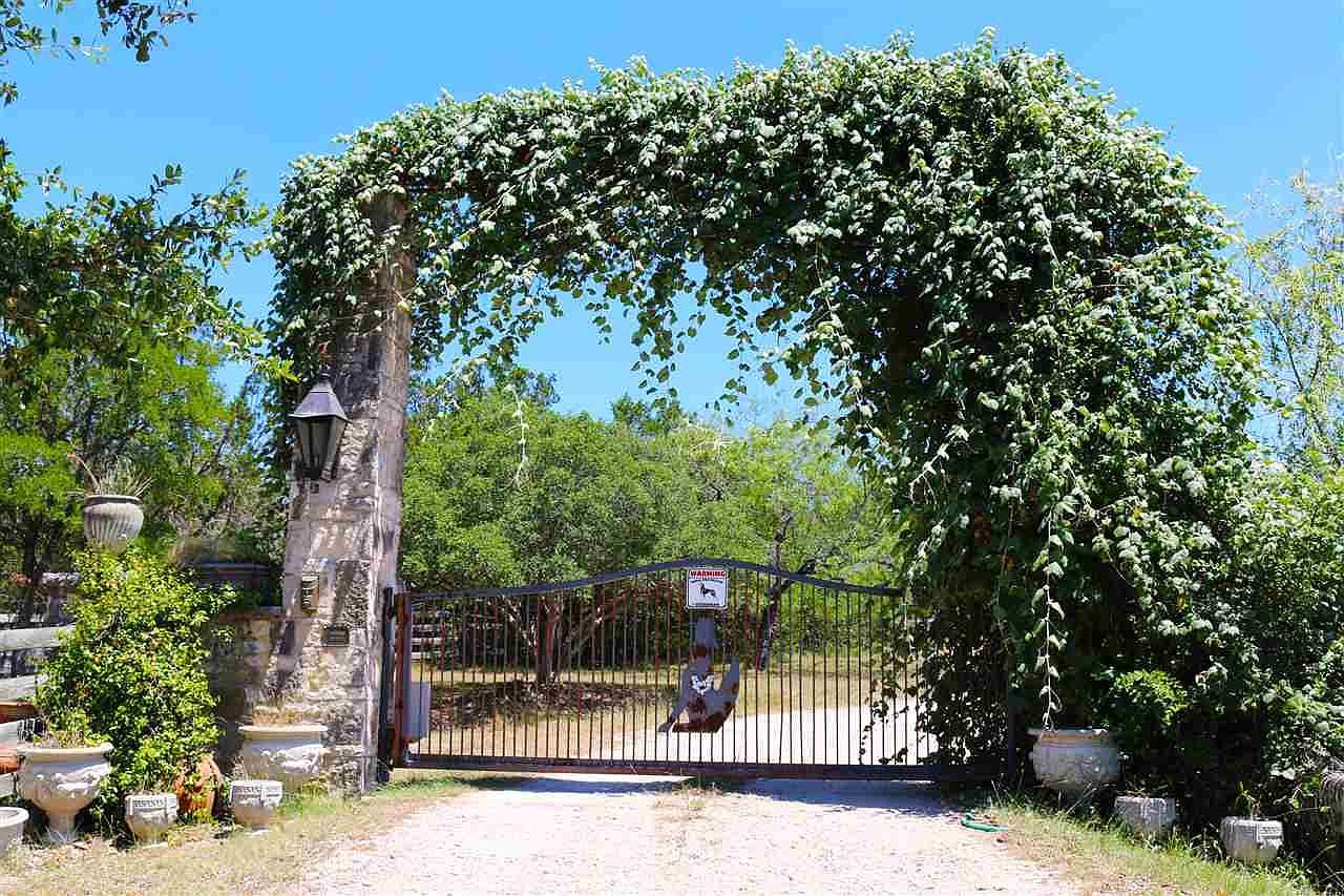 Ivy-covered entry gate