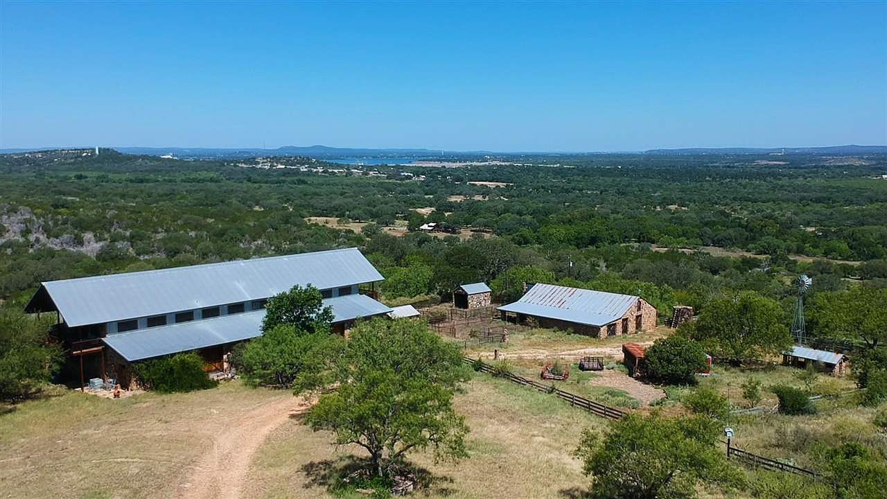 Barns and outbuildings from above