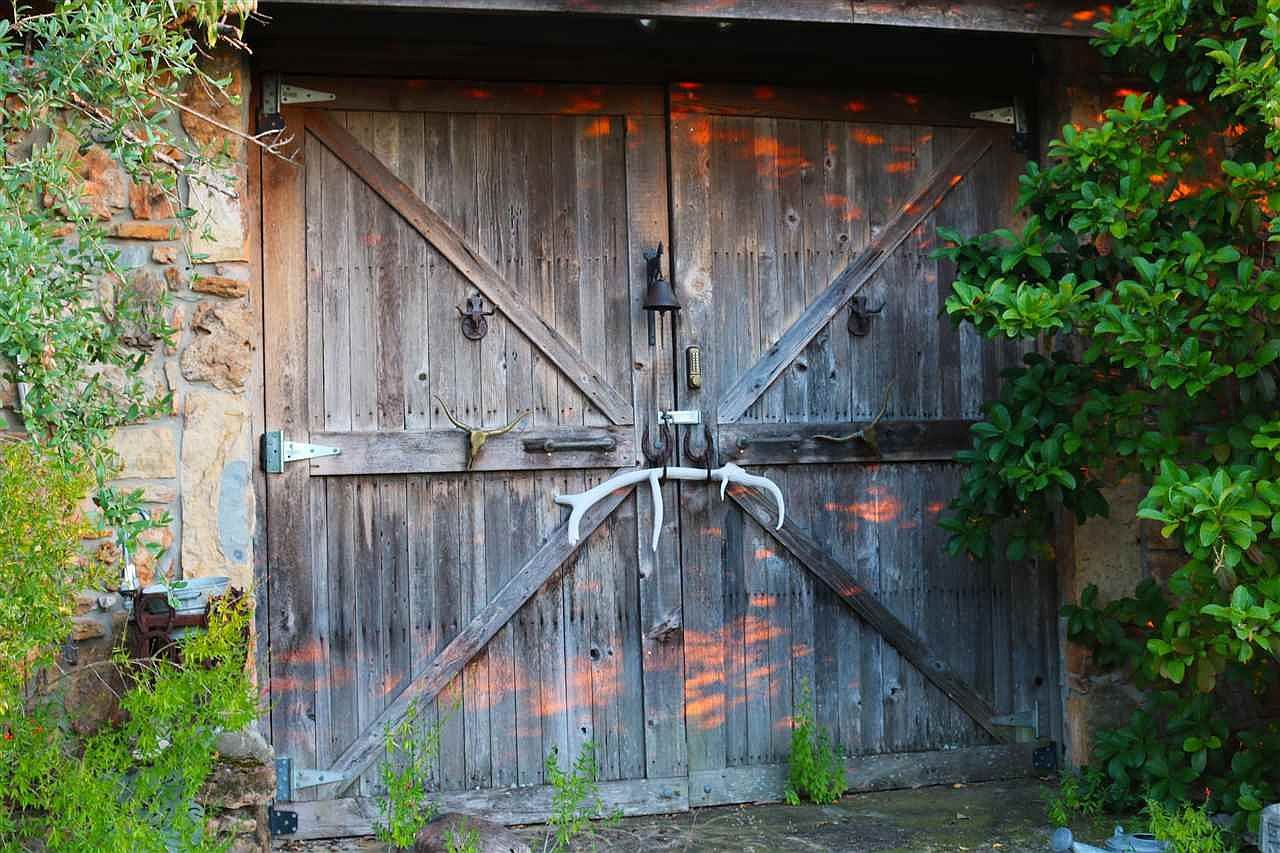 Weathered barn doors
