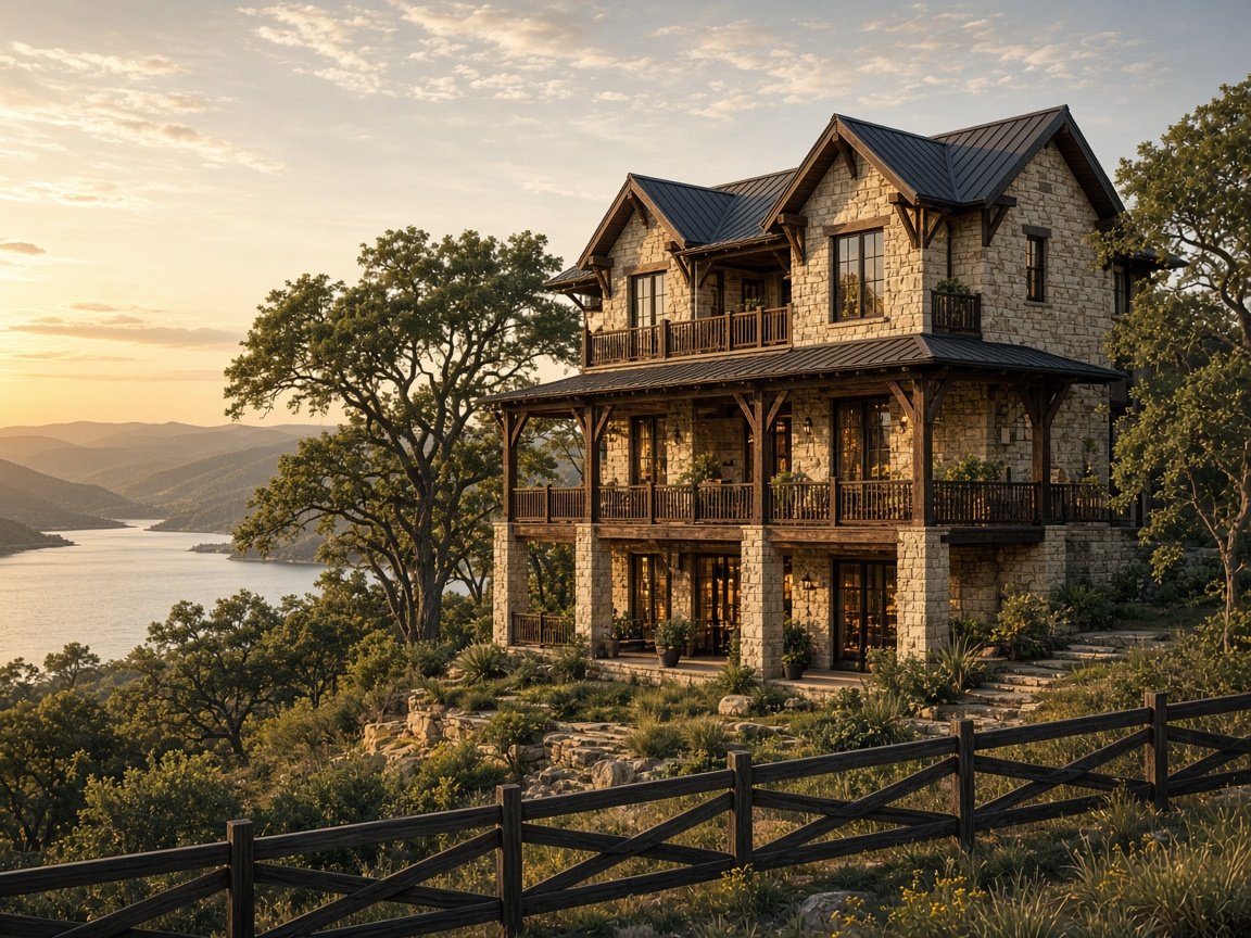 Limestone boutique hotel on a hilltop with lake views (concept rendering)