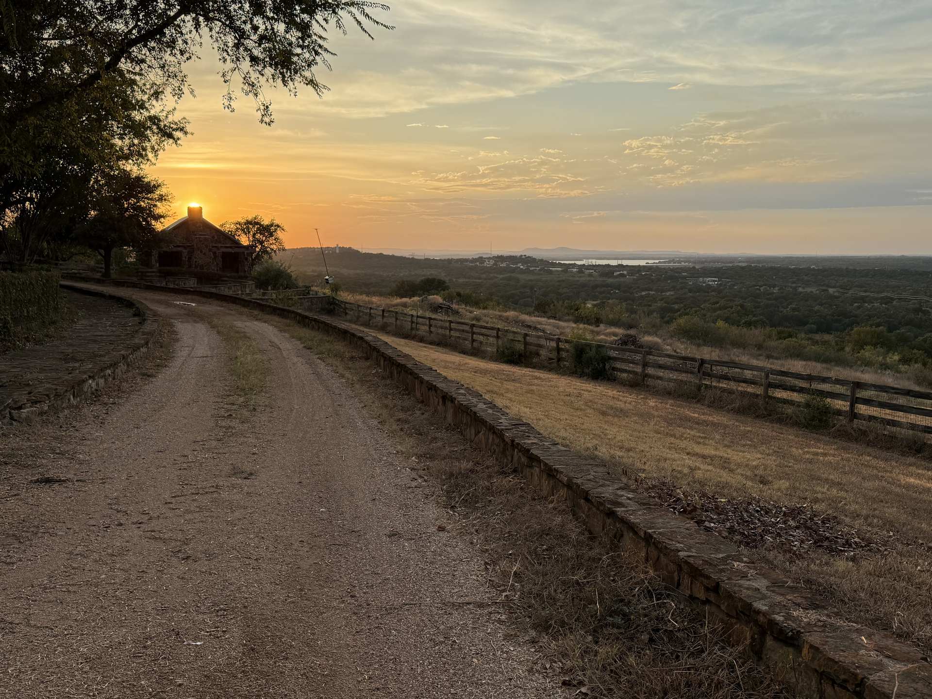 Sunset over the ranch